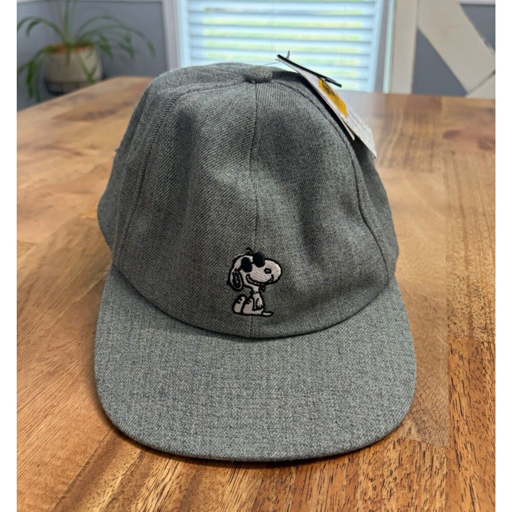 VANS x Peanuts Snoopy Gray Solid Twill Baseball Cap Adjustable One Size